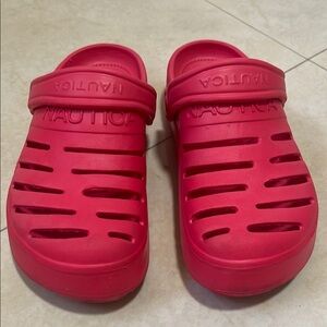 Nautica Kids Red Clogs
